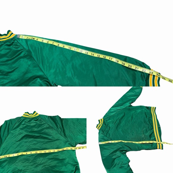 VTG MLB OAKLAND A's Athletics KIDS Starter Satin Bomber Jacket Sz‎ M - Picture 11 of 15
